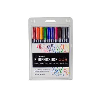 TOMBOW Marcadores Fudenosuke, 10 colores