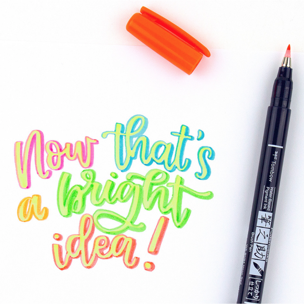 TOMBOW marcadores Fudenosuke Neon - Imagen 2