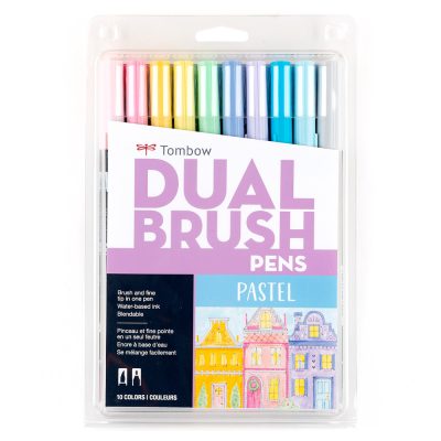 TOMBOW set 10 marcadores Dual Brush Pen - Pasteles