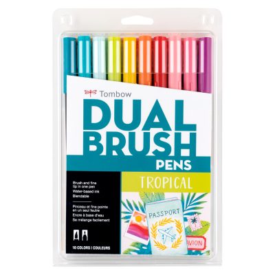 TOMBOW Set 10 marcadores Dual Brush Pen - Tropical