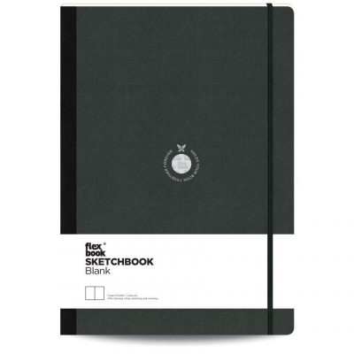 FLEXBOOK Libreta sketchbook 22 x 31 cm lomo negro