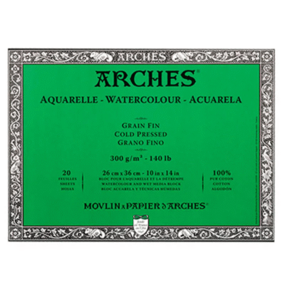 ARCHES Block de acuarela 26 x 36 cm