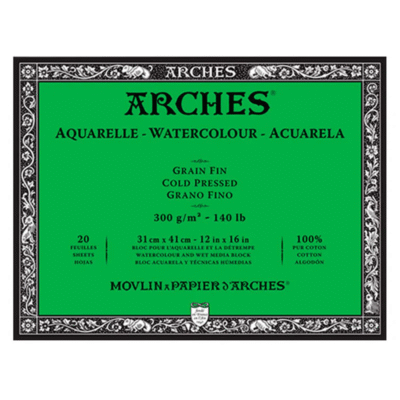 ARCHES Block de acuarela 31 x 41 cm