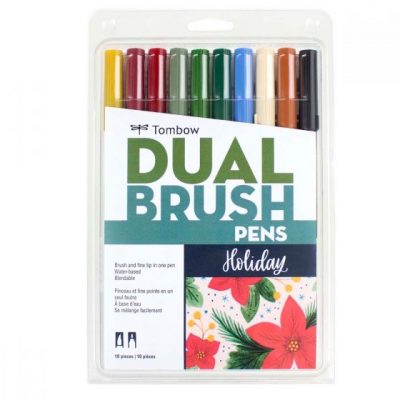 TOMBOW set 10 marcadores Dual Brush Pen - Holiday