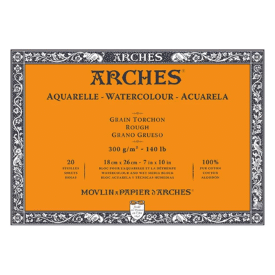 ARCHES Block de acuarela 18 x 26 cm 300 g/r, grano grueso