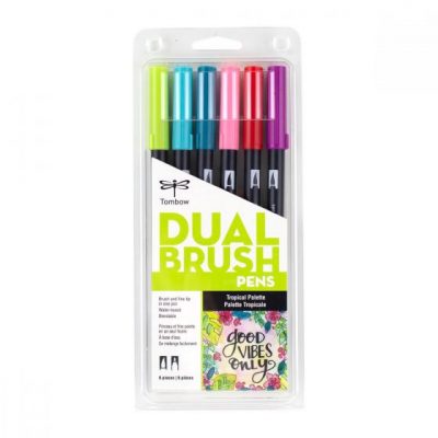 TOMBOW Set 6 marcadores ABT Dual Brush Pen – Tropical