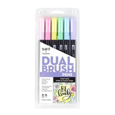 TOMBOW Set 6 marcadores ABT Dual Brush Pen – Pastel