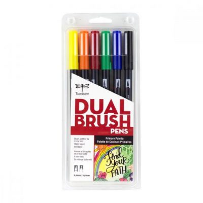 TOMBOW Set 6 marcadores ABT Dual Brush Pen Primary