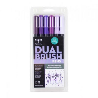 TOMBOW Set 6 marcadores ABT Dual Brush Pen – Purple