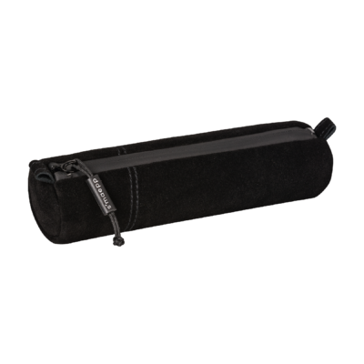 BRUNNEN Estuche cilindro de cuero gamuza, negro