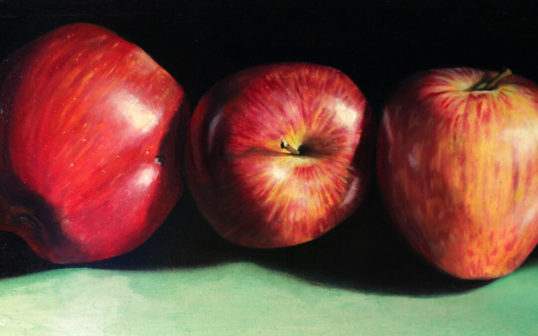 Manzanas, óleo sobre tela