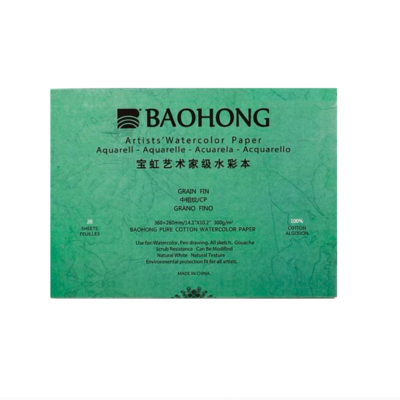 BAOHONG Block acuarela artístico 300grs
