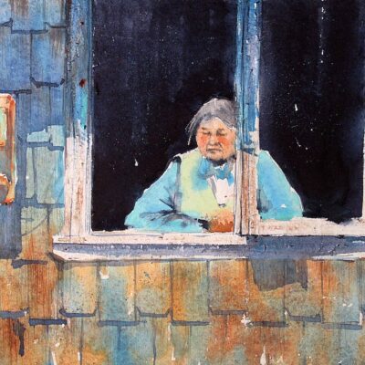 Print Cristian Diaz Mandiola, Pausa de Medio día en Chiloé, 25 x 35 cm