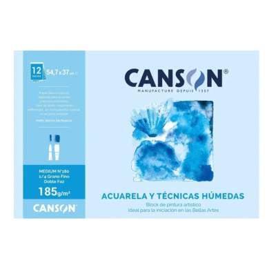CANSON Block de pintura 1/4 doble faz 185 g