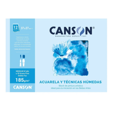 CANSON Block de pintura 1/8 doble faz 185 g