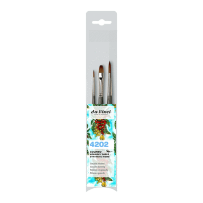 DA VINCI Set 3 pinceles COLINEO para Gouache y Acuarela
