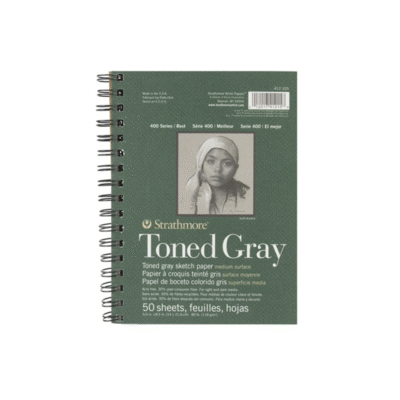 STRATHMORE Croquera Toned Sketch Gray 118 gr, 14 x 21,6 cm