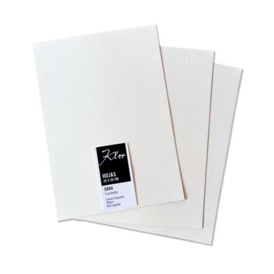 KLEE Papel Canson Aquarelle 60% Algodón 25x35 cm, 3 hojas